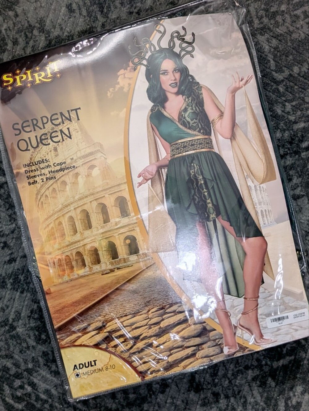 Spirit Halloween Serpent Queen Medusa Costume Women's Size Medium 8-10